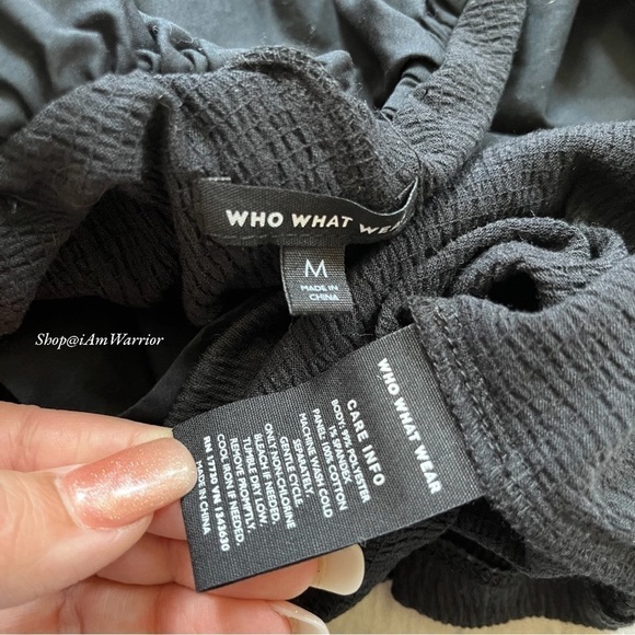 Who What Wear black ruffle one shoulder top *shop@iamwarrior - Picture 7 of 8